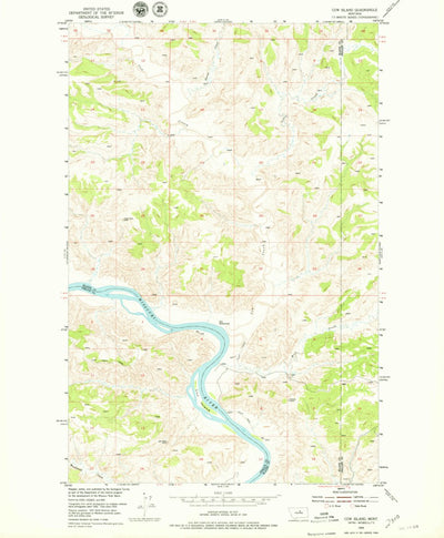 United States Geological Survey Cow Island, MT (1954, 24000-Scale) digital map
