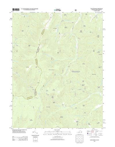 United States Geological Survey Cow Knob, VA-WV (2013, 24000-Scale) digital map