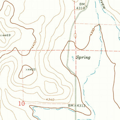 United States Geological Survey Cow Lakes, OR (1969, 24000-Scale) digital map