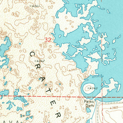 United States Geological Survey Cow Lakes, OR (1969, 24000-Scale) digital map