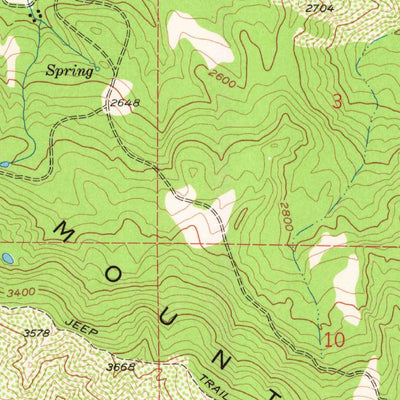 United States Geological Survey Cow Mountain, CA (1958, 24000-Scale) digital map