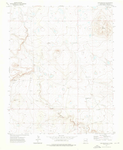 United States Geological Survey Cow Mountain, NM (1972, 24000-Scale) digital map