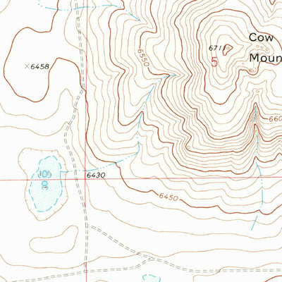 United States Geological Survey Cow Mountain, NM (1972, 24000-Scale) digital map