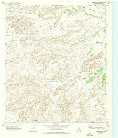 United States Geological Survey Cow Mountain, TX (1973, 24000-Scale) digital map