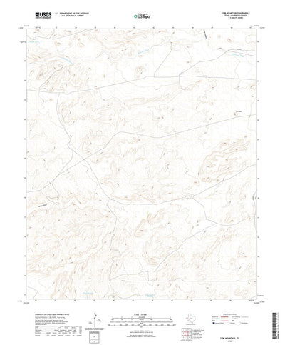 United States Geological Survey Cow Mountain, TX (2022, 24000-Scale) digital map