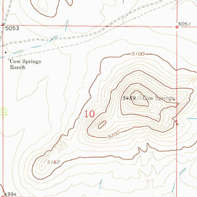 United States Geological Survey Cow Springs Mountain, NM (1963, 24000-Scale) digital map