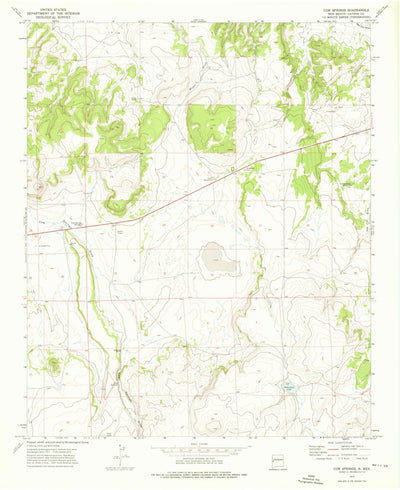 United States Geological Survey Cow Springs, NM (1972, 24000-Scale) digital map