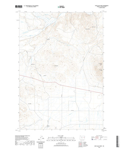 United States Geological Survey Cow Valley West, OR (2020, 24000-Scale) digital map