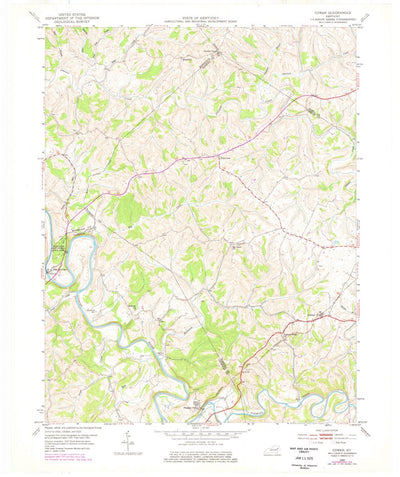 United States Geological Survey Cowan, KY (1952, 24000-Scale) digital map