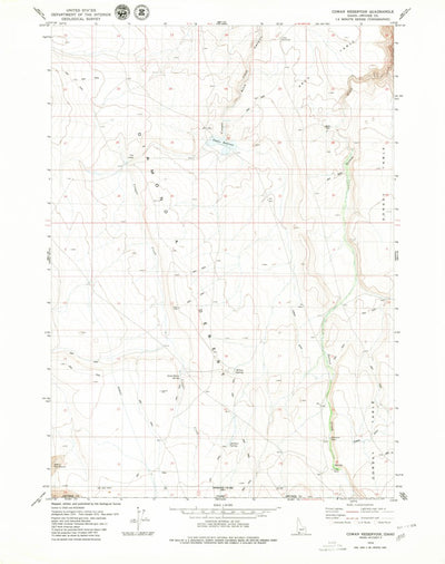 United States Geological Survey Cowan Reservoir, ID (1979, 24000-Scale) digital map