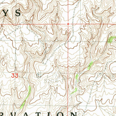 United States Geological Survey Cowan Reservoir, MT (1984, 24000-Scale) digital map