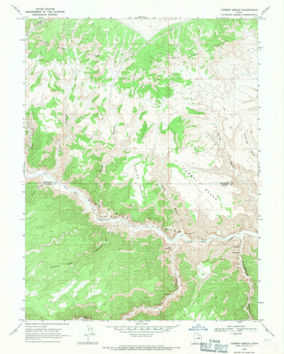 United States Geological Survey Cowboy Bench, UT (1968, 24000-Scale) digital map