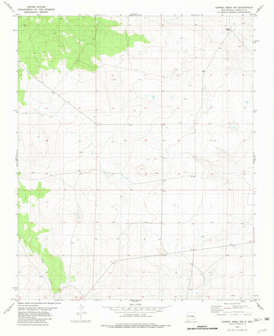 United States Geological Survey Cowboy Mesa NW, NM (1981, 24000-Scale) digital map