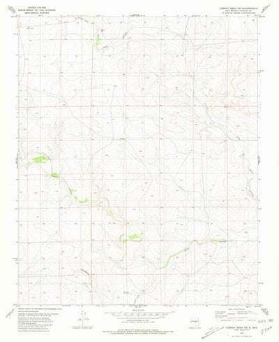 United States Geological Survey Cowboy Mesa SW, NM (1981, 24000-Scale) digital map