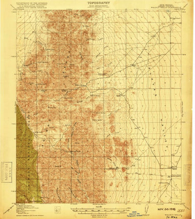 United States Geological Survey Cowboy Rim, NM (1918, 62500-Scale) digital map