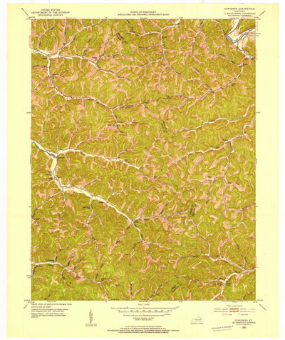 United States Geological Survey Cowcreek, KY (1953, 24000-Scale) digital map