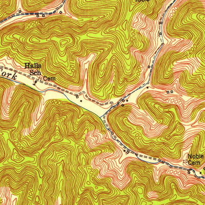 United States Geological Survey Cowcreek, KY (1953, 24000-Scale) digital map