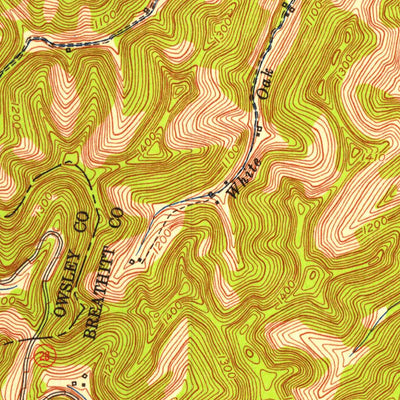United States Geological Survey Cowcreek, KY (1953, 24000-Scale) digital map
