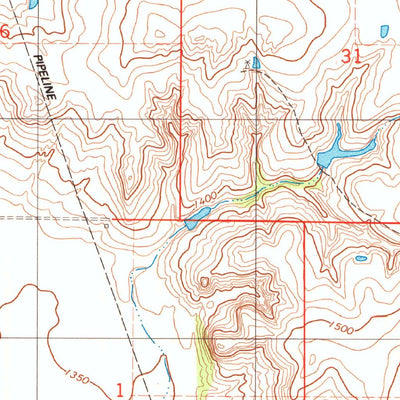 United States Geological Survey Cowden, OK (1984, 24000-Scale) digital map