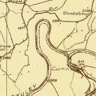 United States Geological Survey Cowen, WV (1915, 48000-Scale) digital map