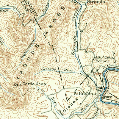 United States Geological Survey Cowen, WV (1915, 62500-Scale) digital map