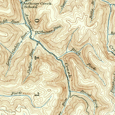 United States Geological Survey Cowen, WV (1915, 62500-Scale) digital map