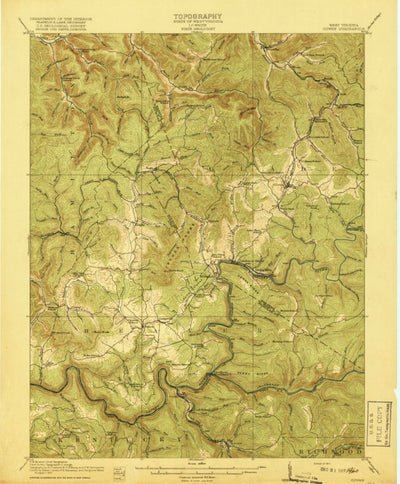 United States Geological Survey Cowen, WV (1917, 62500-Scale) digital map