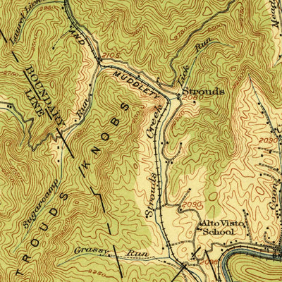 United States Geological Survey Cowen, WV (1917, 62500-Scale) digital map