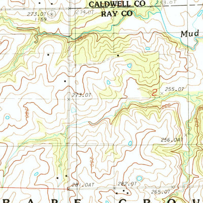 United States Geological Survey Cowgill, MO (1984, 24000-Scale) digital map
