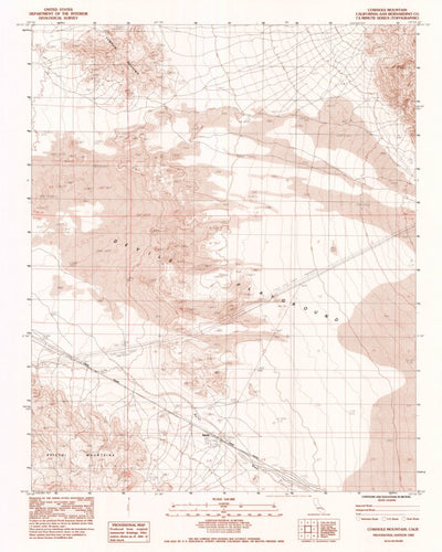 United States Geological Survey Cowhole Mountain, CA (1983, 24000-Scale) digital map