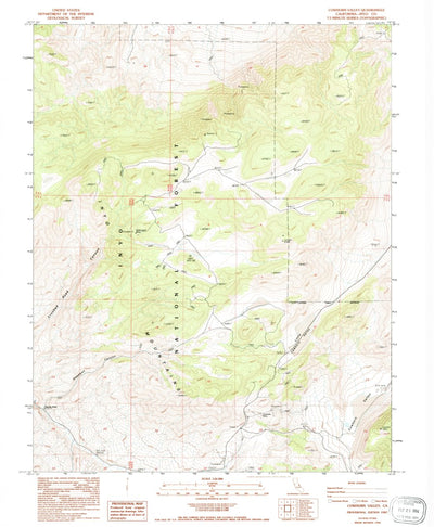 United States Geological Survey Cowhorn Valley, CA (1987, 24000-Scale) digital map