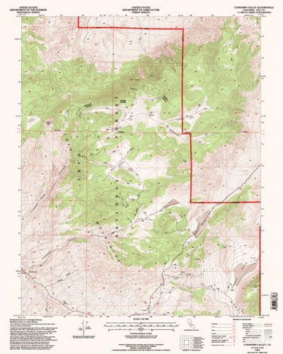 United States Geological Survey Cowhorn Valley, CA (1994, 24000-Scale) digital map