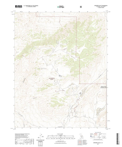 United States Geological Survey Cowhorn Valley, CA (2021, 24000-Scale) digital map