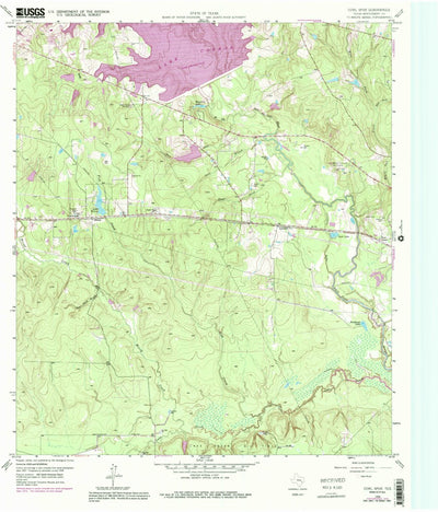 United States Geological Survey Cowl Spur, TX (1958, 24000-Scale) digital map