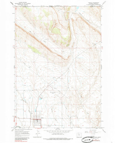 United States Geological Survey Cowley, WY-MT (1966, 24000-Scale) digital map