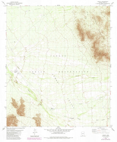 United States Geological Survey Cowlic, AZ (1979, 24000-Scale) digital map