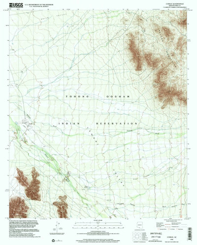 United States Geological Survey Cowlic, AZ (1996, 24000-Scale) digital map