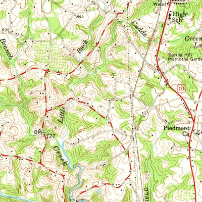 United States Geological Survey Cowpens, SC-NC (1959, 62500-Scale) digital map