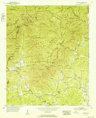 United States Geological Survey Cowrock, GA (1952, 24000-Scale) digital map