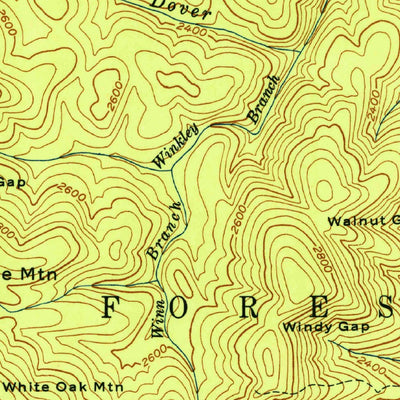 United States Geological Survey Cowrock, GA (1952, 24000-Scale) digital map