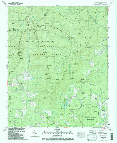 United States Geological Survey Cowrock, GA (1988, 24000-Scale) digital map