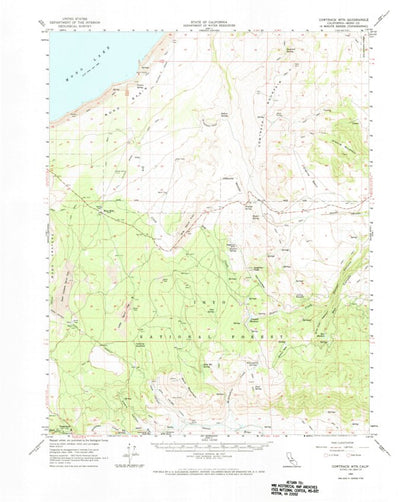 United States Geological Survey Cowtrack Mountain, CA (1962, 62500-Scale) digital map