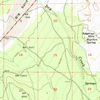 United States Geological Survey Cowtrack Mountain, CA (1962, 62500-Scale) digital map