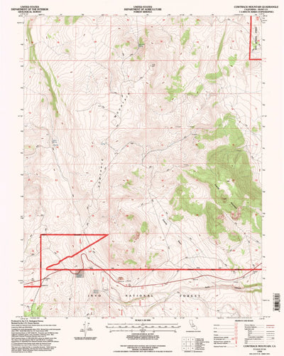 United States Geological Survey Cowtrack Mountain, CA (1994, 24000-Scale) digital map