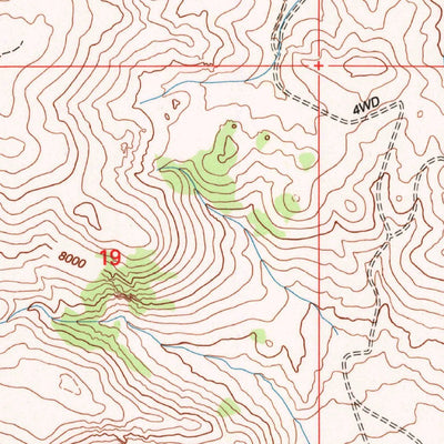 United States Geological Survey Cowtrack Mountain, CA (1994, 24000-Scale) digital map