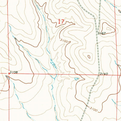 United States Geological Survey Cox Butte, MT (1967, 24000-Scale) digital map