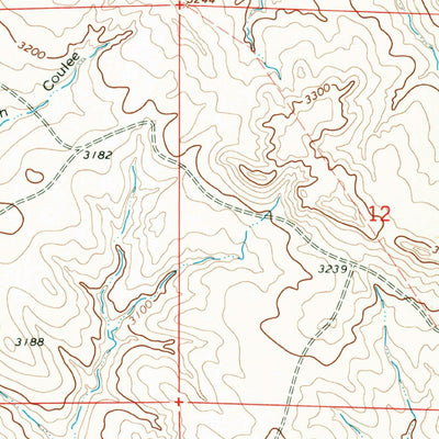 United States Geological Survey Cox Butte, MT (1967, 24000-Scale) digital map
