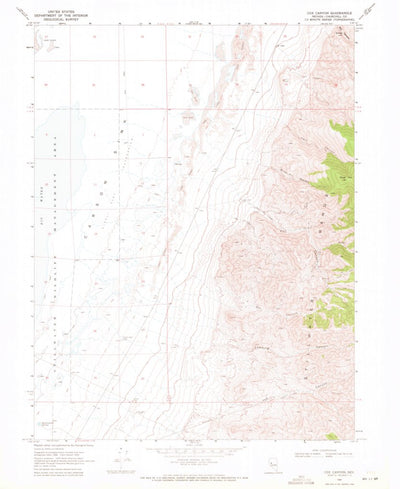 United States Geological Survey Cox Canyon, NV (1969, 24000-Scale) digital map