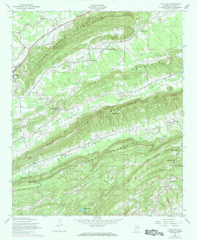 United States Geological Survey Cox Gap, AL (1947, 24000-Scale) digital map