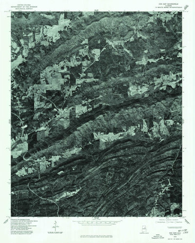 United States Geological Survey Cox Gap, AL (1975, 24000-Scale) digital map